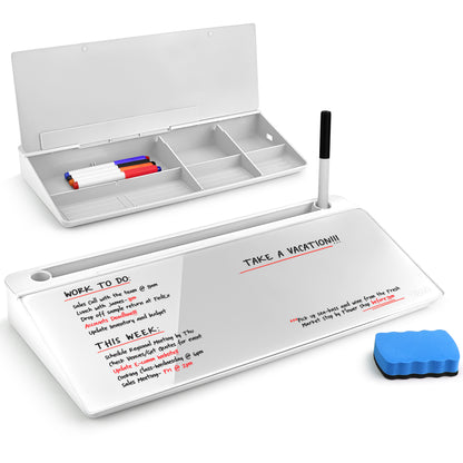 Birch Desktop Whiteboard with Storage & Erasable Marker - Cloud (00198168212073)