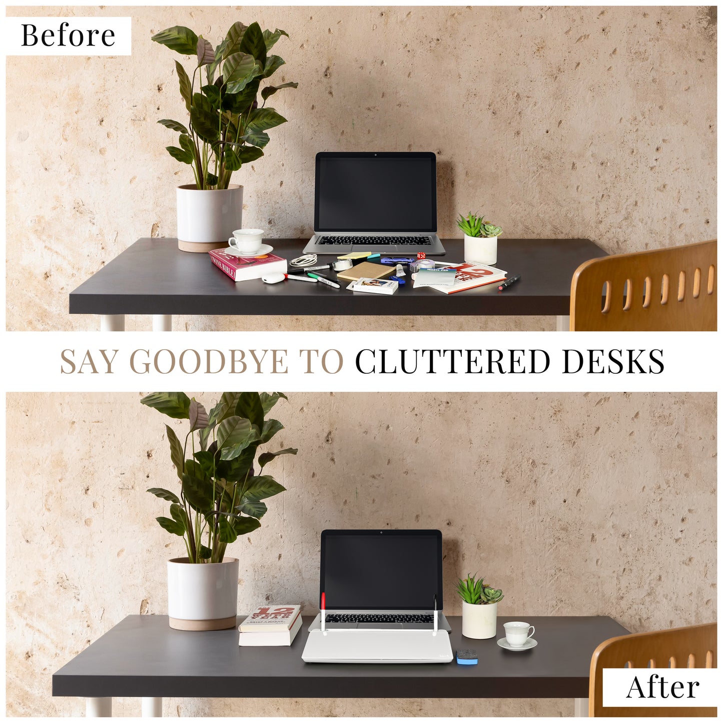 Birch Desktop Whiteboard with Storage & Erasable Marker - Cloud (00198168212073)