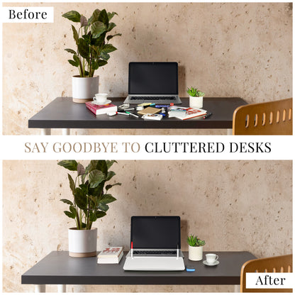 Birch Desktop Whiteboard with Storage & Erasable Marker - Cloud (00198168212073)