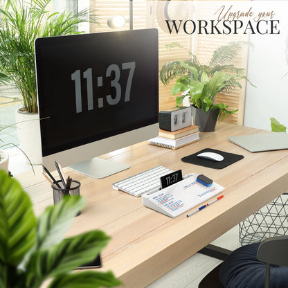 Birch Desktop Whiteboard with Storage & Erasable Marker - Cloud (00198168212073)