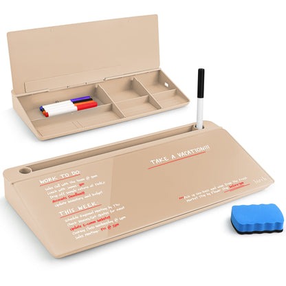 Birch Desktop Whiteboard with Storage & Erasable Marker - Sand (00197644247134)